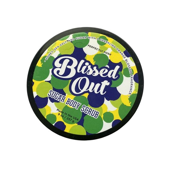 Blissed Out Sugar Body Scrub 9 Oz Posh Honey Sea Salt & Sugar Orange Blossom NEW - Picture 1 of 6